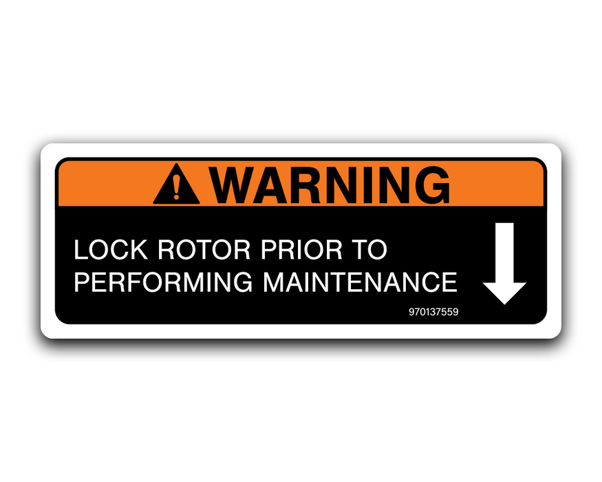 WARNING - LOCK ROTOR