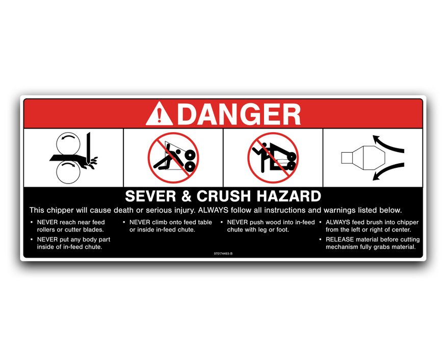 DANGER - SEVER & CRUSH HAZARD