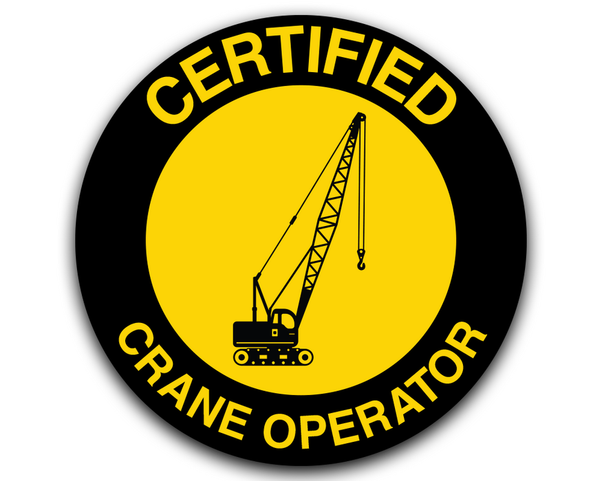 CERTIFIED CRANE OPERATOR - Hard Hat Decal