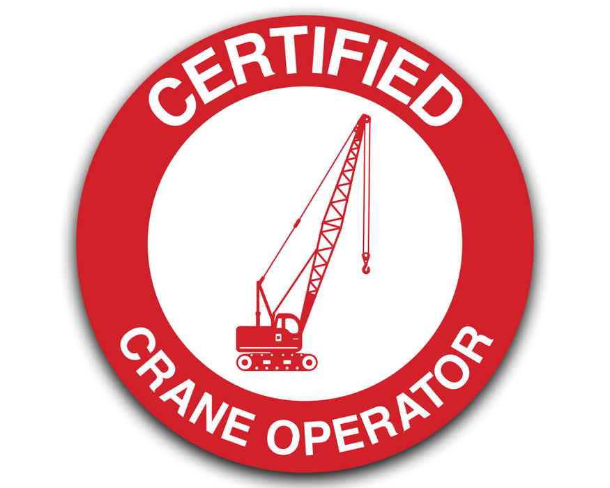 CERTIFIED CRANE OPERATOR - Hard Hat Decal