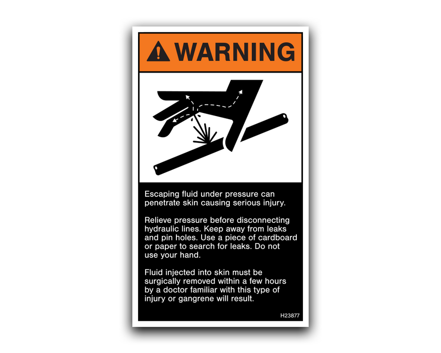 WARNING: Escaping Fluid Under Pressure