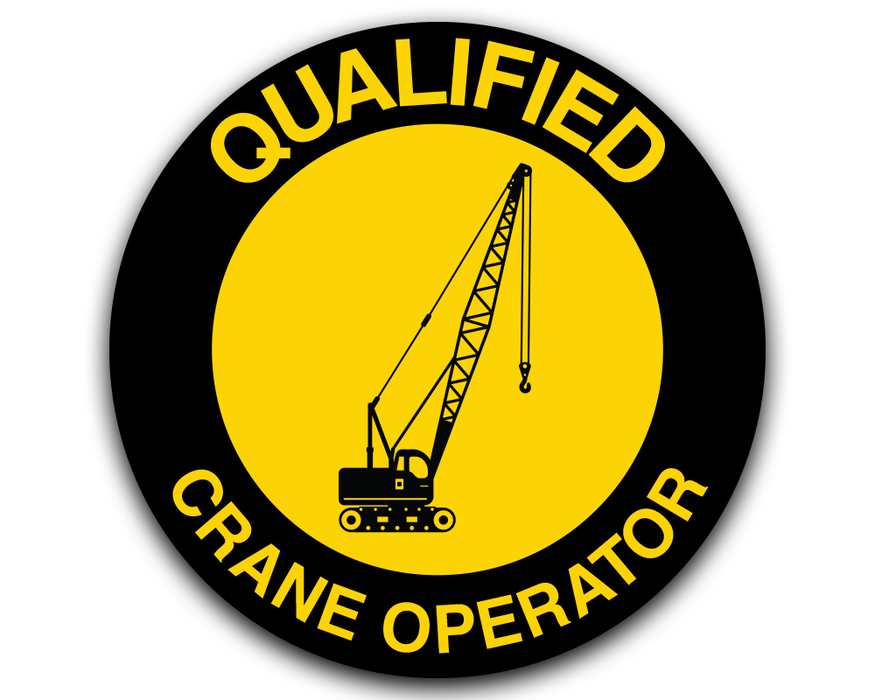QUALIFIED CRANE OPERATOR - Hard Hat Decal