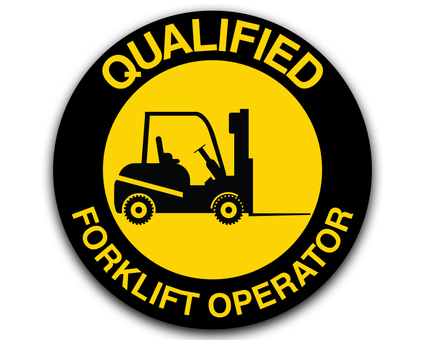 QUALIFIED FORKLIFT OPERATOR - Hard Hat Decal