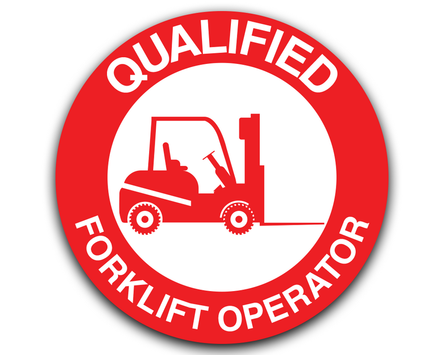 QUALIFIED FORKLIFT OPERATOR - Hard Hat Decal