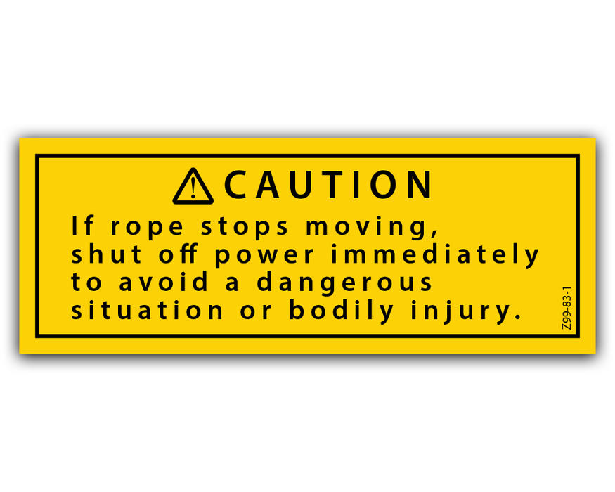 CAUTION - ROPE JAM