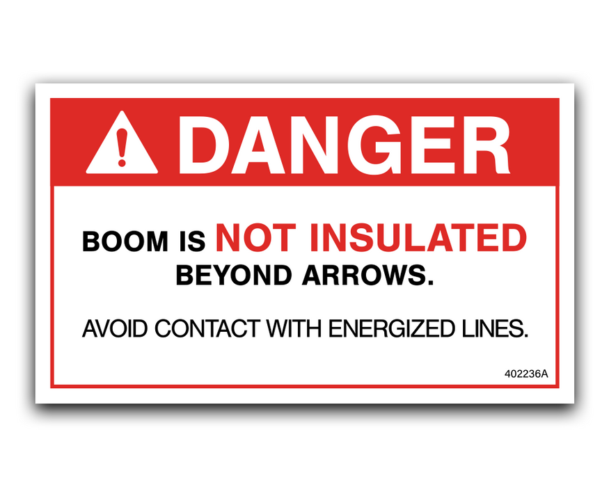 DANGER - Boom is NOT INSULATED Beyond Arrows
