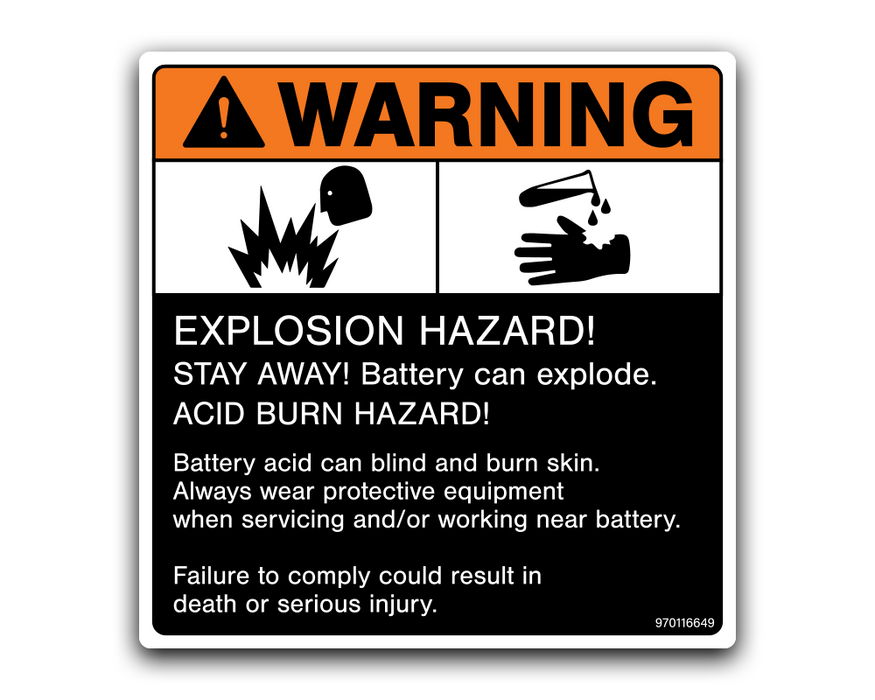 WARNING - EXPLOSION HAZARD!