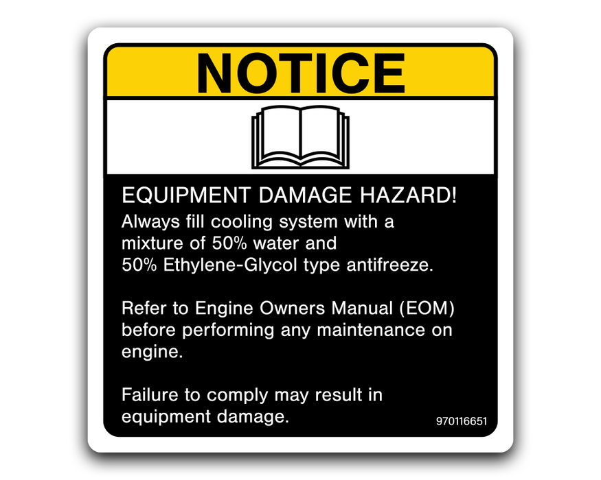 NOTICE - Equipment Damage Hazard