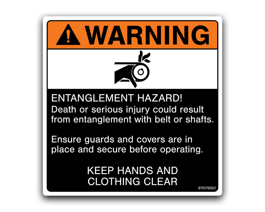 WARNING - ENTANGLEMENT HAZARD!