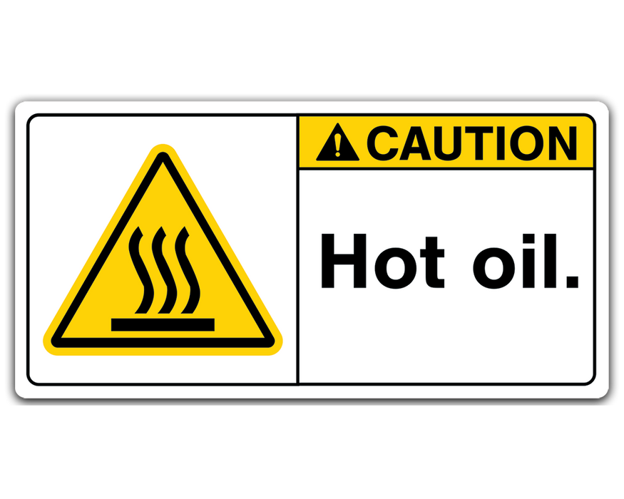 CAUTION: Hot oil
