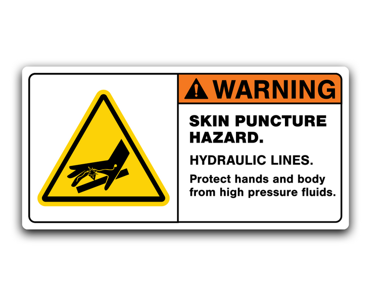 WARNING - SKIN PUNCTURE HAZARD — Fast Safety Decals