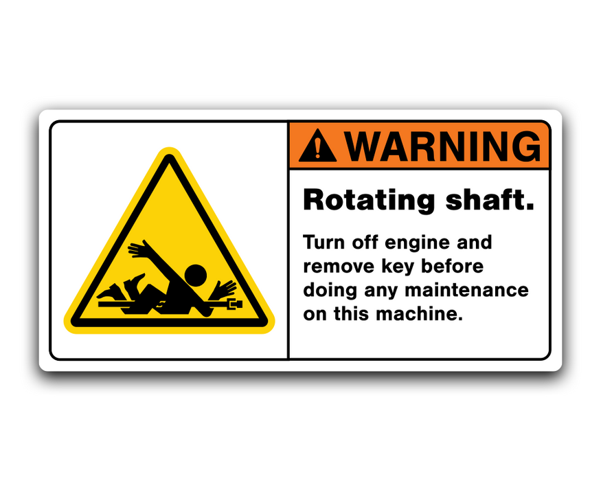 WARNING - Rotating Shaft