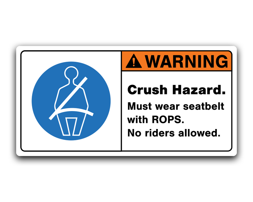 WARNING - Crush Hazard