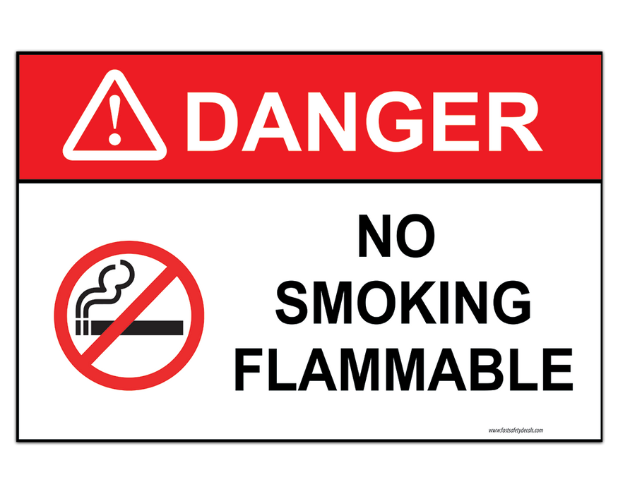 DANGER: NO SMOKING FLAMMABLE